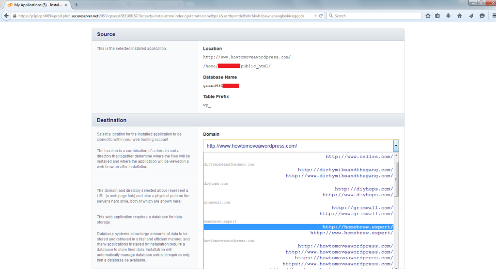 cPanel Clone Domain